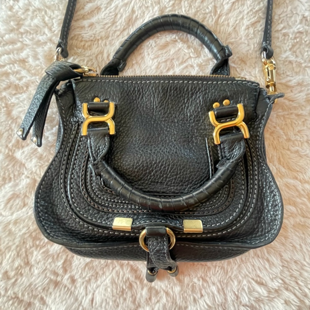 Chloe Marcie Mini Double Carry Shoulder Bag - Picture 2 of 11